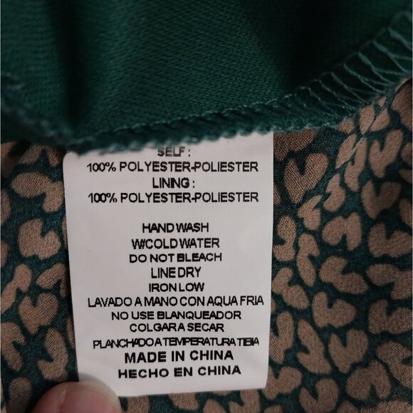 &Merci Ruffle Neck Long Sleeve Pocket Dress All Over Print Sz M - Picture 10 of 15